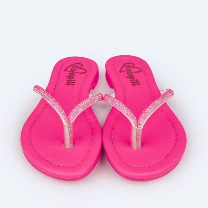 Sandália Pampili Rasteira - Infantil Feminina - Rosa Rosa 4