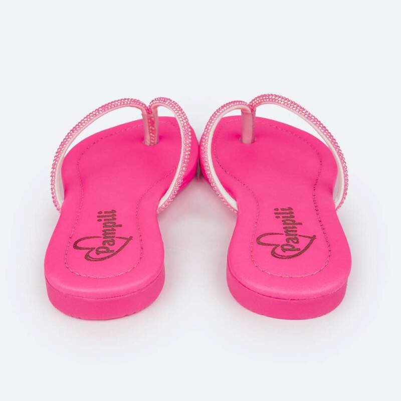 Sandália Pampili Rasteira - Infantil Feminina - Rosa Rosa 5