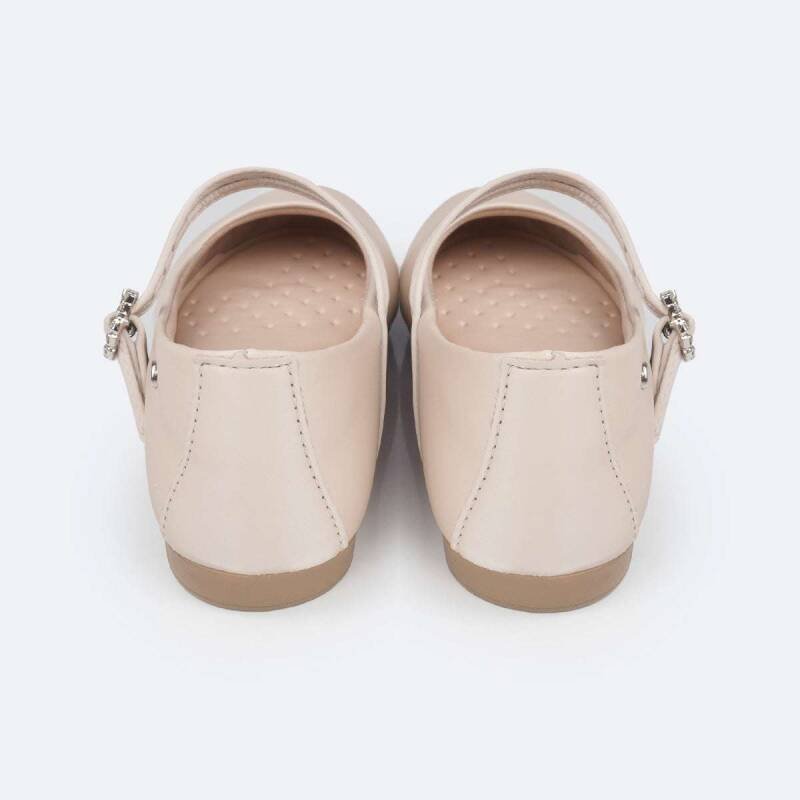Sapato Pampili Angel Fivela com Strass - Infantil Feminino - Bege 5