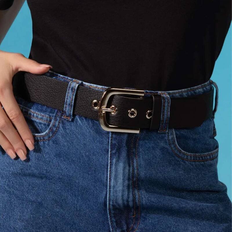 Cinto Wj com Fivela Personalizada 4cm - Feminina Preto 2