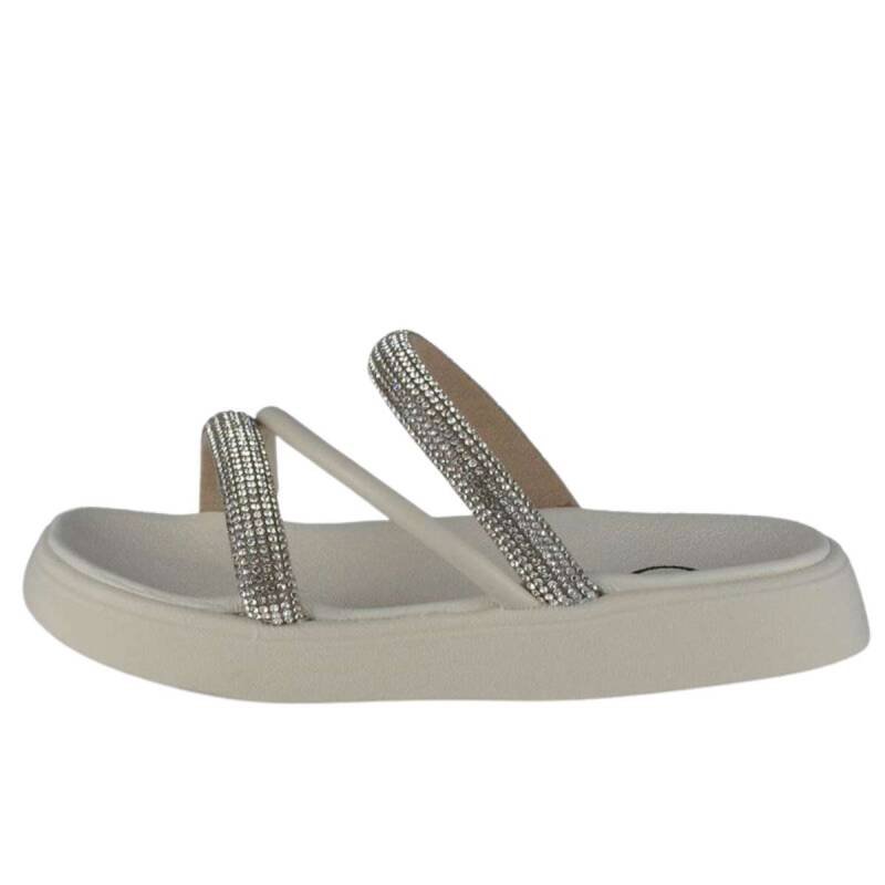 Tamanco Molekinha Papete Tiras - Infantil Branco 3