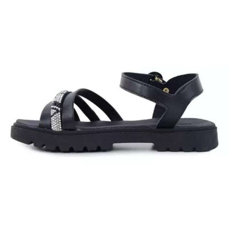 Sandália Molekinha Tiras Casual - Infantil Preto 3