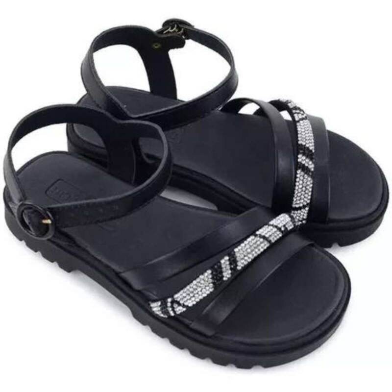 Sandália Molekinha Tiras Casual - Infantil Preto 4