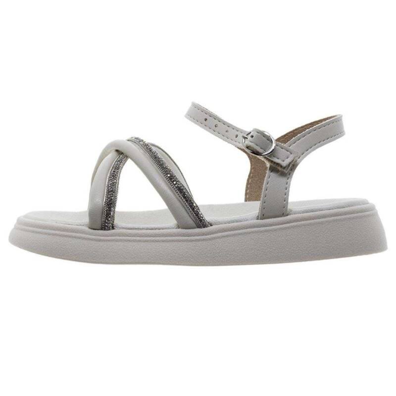 Sandália Molekinha Casual Tiras - Infantil - Branco offcris Branco 3