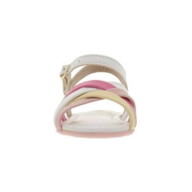 Sandália Molekinha Tiras - Infantil - Brancorosaamarelorosa Branco/Rosa 5