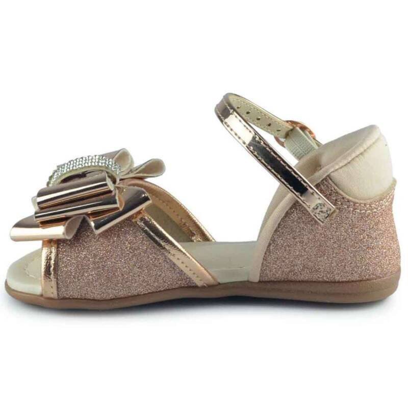 Sandália Molekinha Casual - Infantil Ouro Rosado/Creme 3