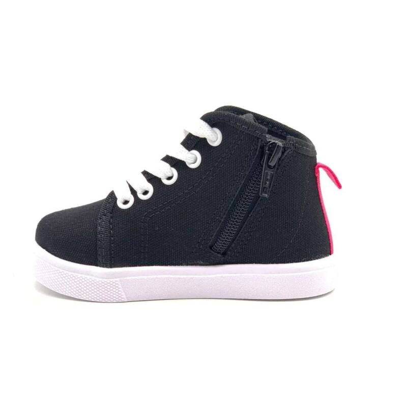Tênis Molekinha Cano Médio Lona - Infantil - Preto Preto 2