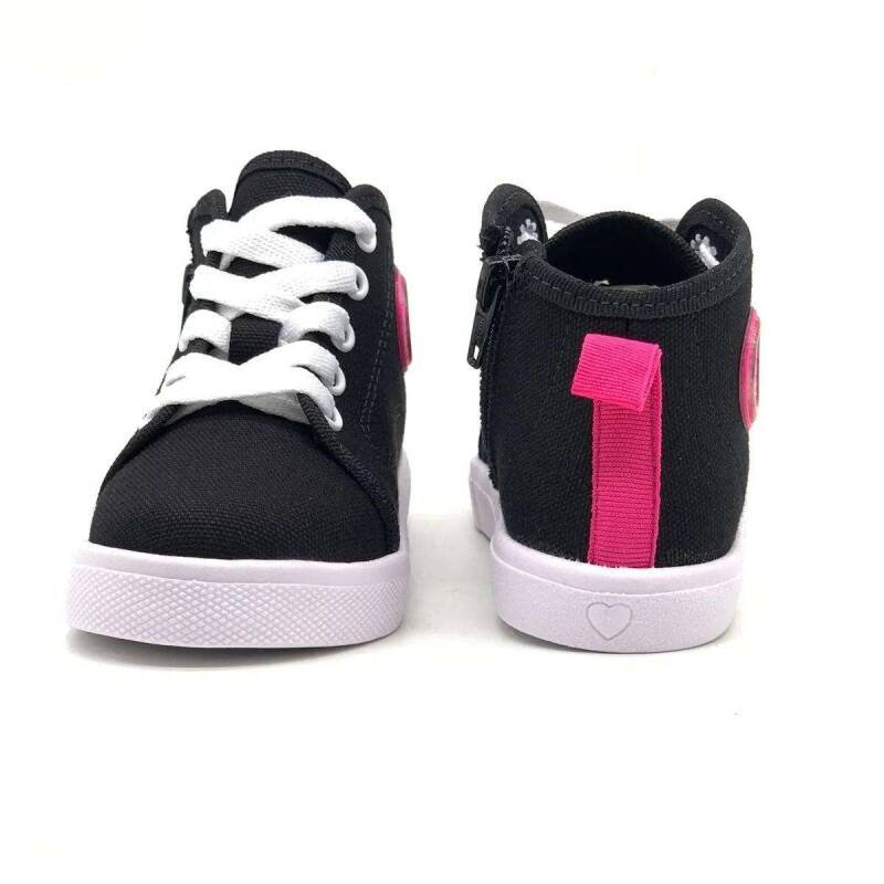 Tênis Molekinha Cano Médio Lona - Infantil - Preto Preto 4