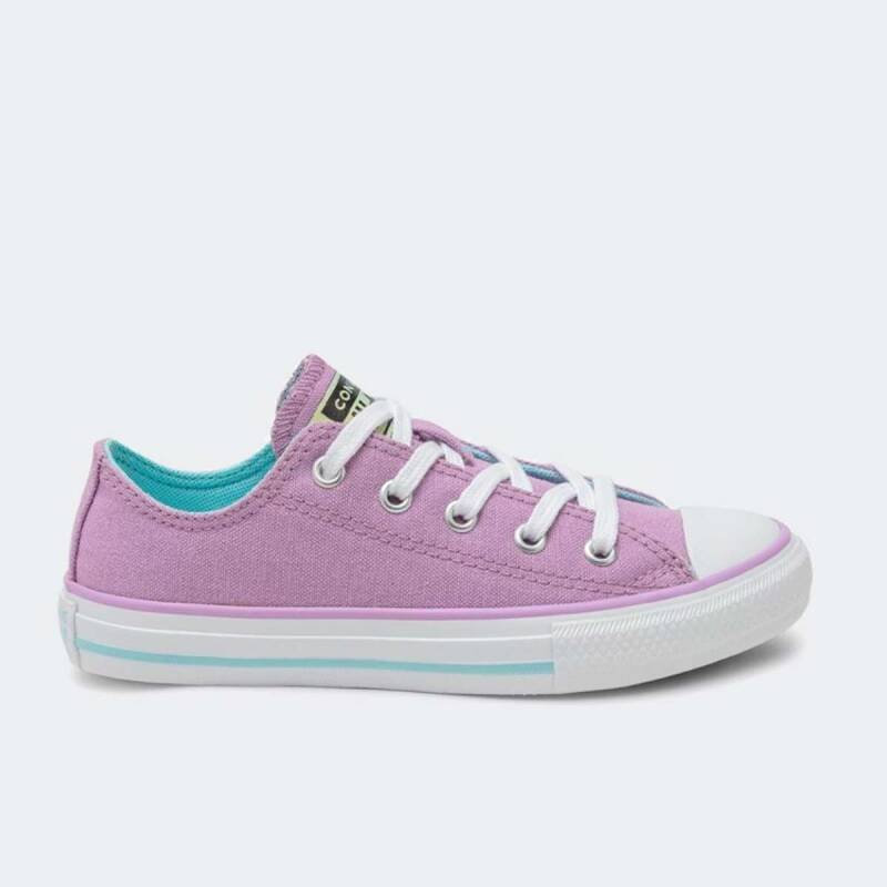Tênis Converse All Star Kids Ox - Infantil - Uvaturquesabra