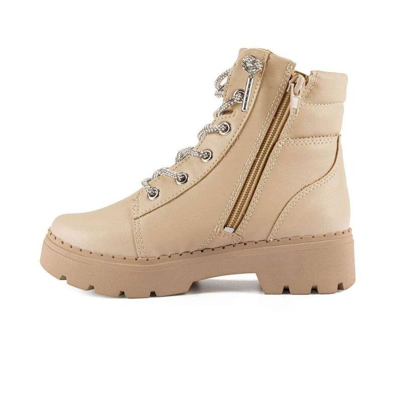 Bota Pink Cats Coturno - Feminina - Marfim Marfim 3