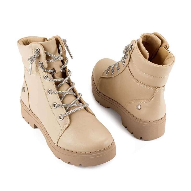 Bota Pink Cats Coturno - Feminina - Marfim Marfim 6