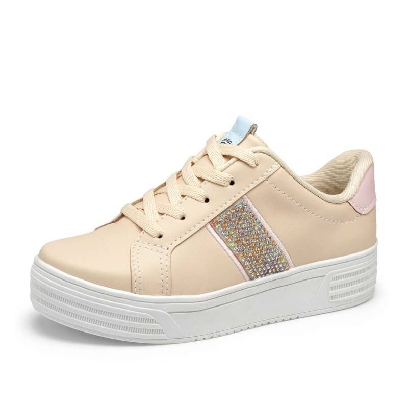 Tênis Pink Cats Casual - Infantil - Tulecelesteblush Bege 2