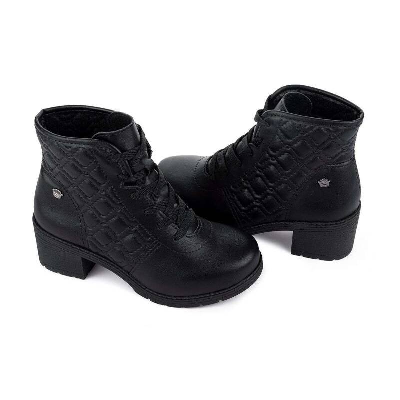 Bota Pink Cats Coturno - Infantil - Preto Preto 6