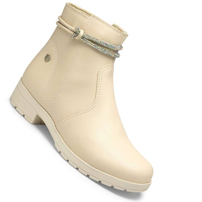 Bota Pink Cats Cano Curto - Infantil Baunilha/Furtacor 3