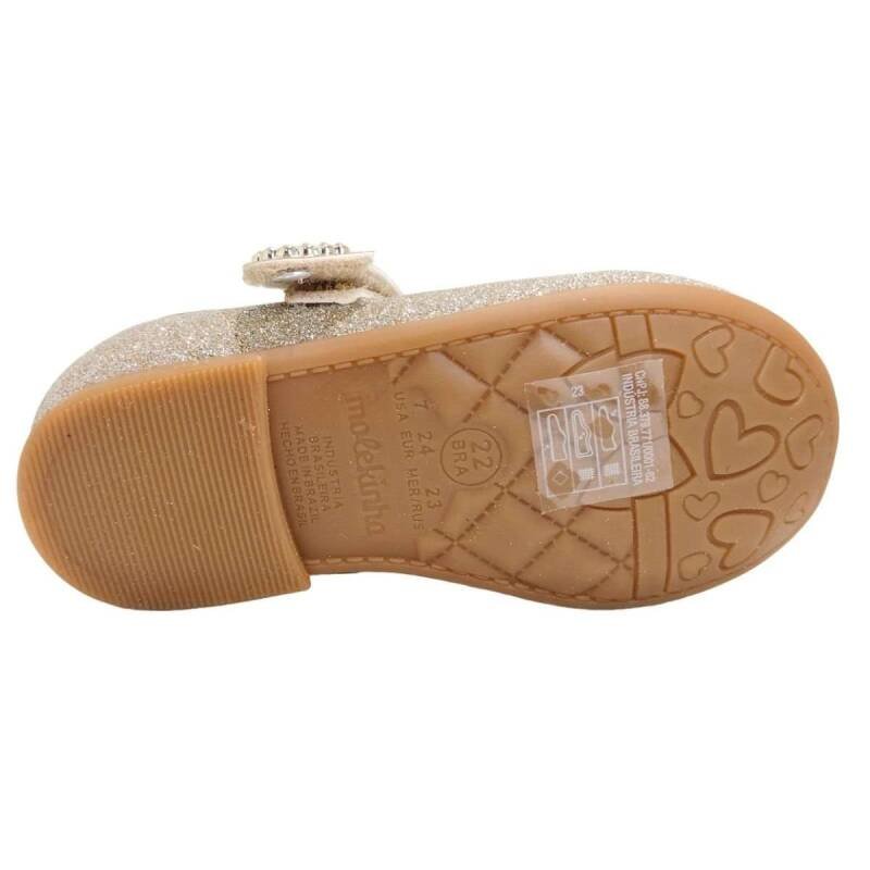 Sapatilha Molekinha Metalizada - Infantil - Ouro rosado Ouro Rosado 7