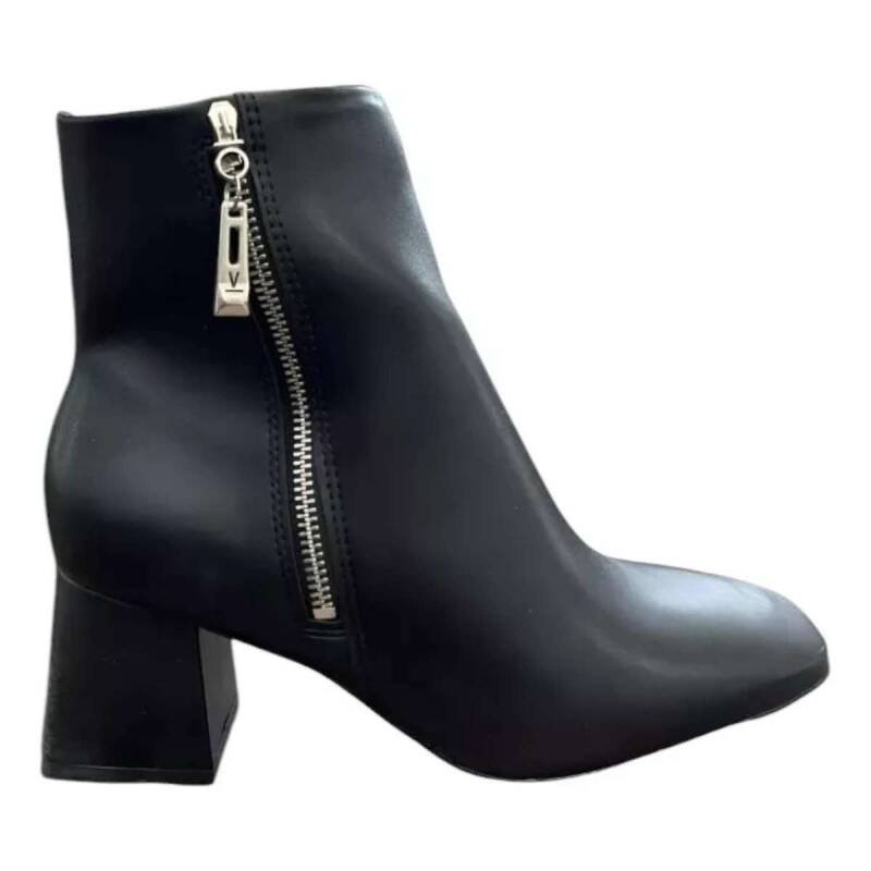 Bota Vizzano Salto Bloco - Feminina - Preto Preto 2