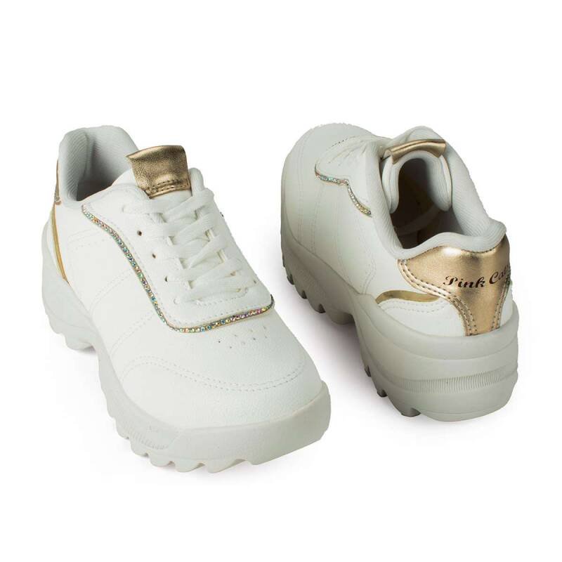 Tênis Pink Cats Tratorado - Infantil - Branco Branco 4