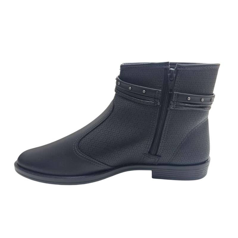 Bota Moleca Cano Baixo - Feminina - Preto Preto 2
