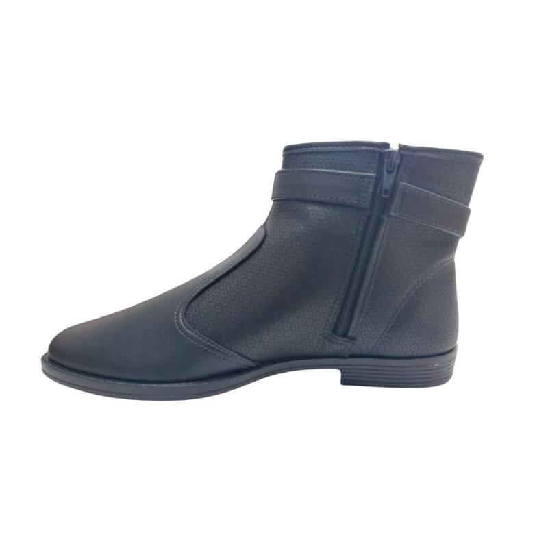 Bota Moleca Cano Baixo - Feminina - Preto Preto 2