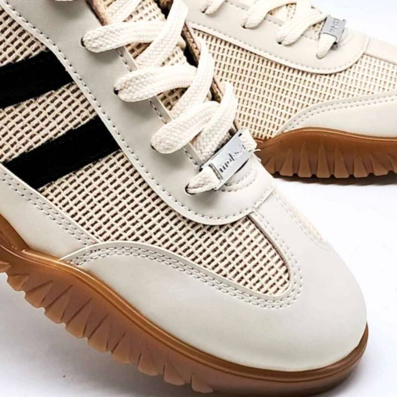 Tênis Moleca Casual - Feminino - Creme Bege 4