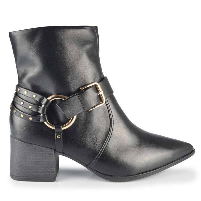 Bota Ramarim Cano Curto - Feminina - Preto Preto 1