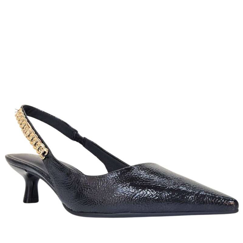 Slingback Ramarim Salto Fino - Feminino - Preto Preto 2
