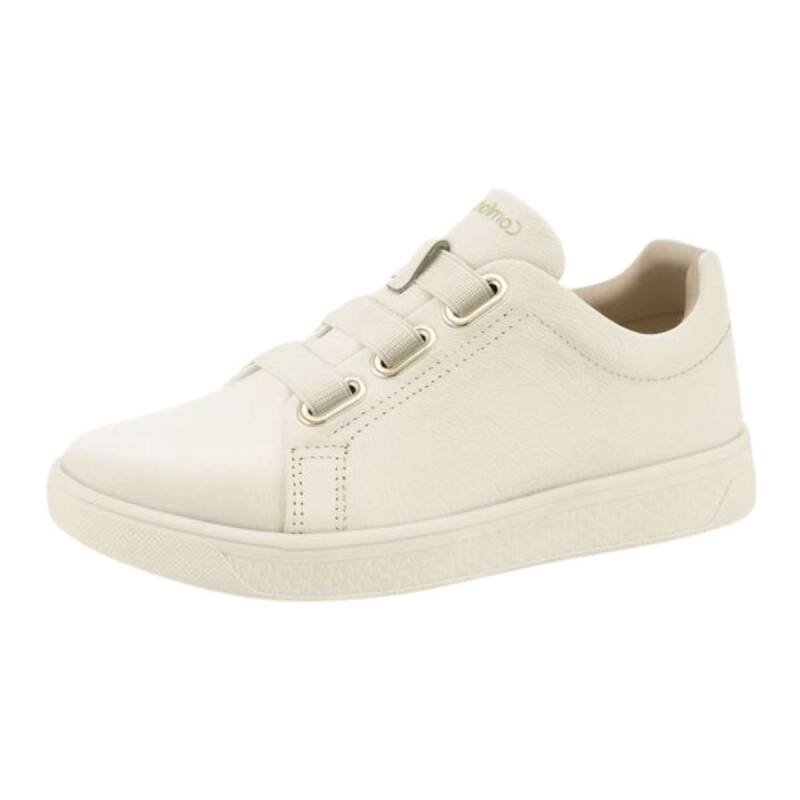 Tênis Comfortflex Casual - Feminino - Creme Creme 2