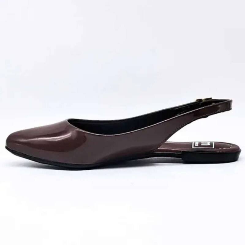 Sapatilha Moleca Verniz - Feminina - Marrom Marrom 2