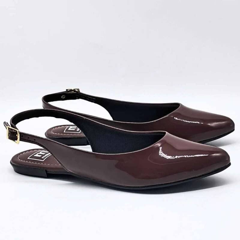 Sapatilha Moleca Verniz - Feminina - Marrom Marrom 3