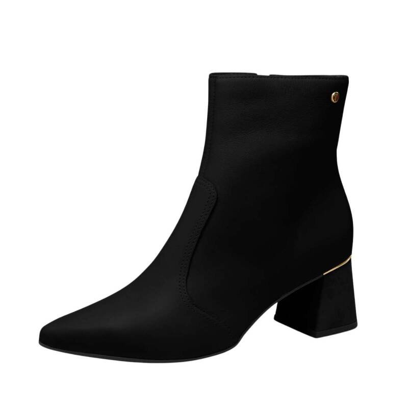 Bota Tanara Cano Curto - Feminina - Preto Preto 2
