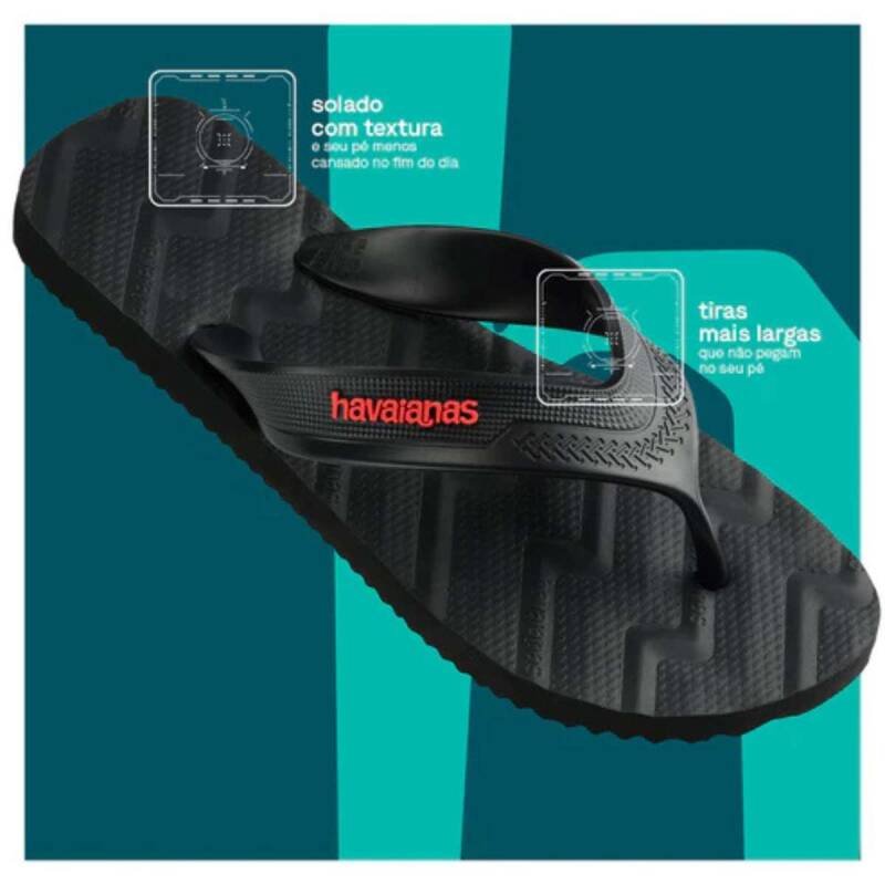 Chinelo Havaianas Track Waves - Masculino Preto 8