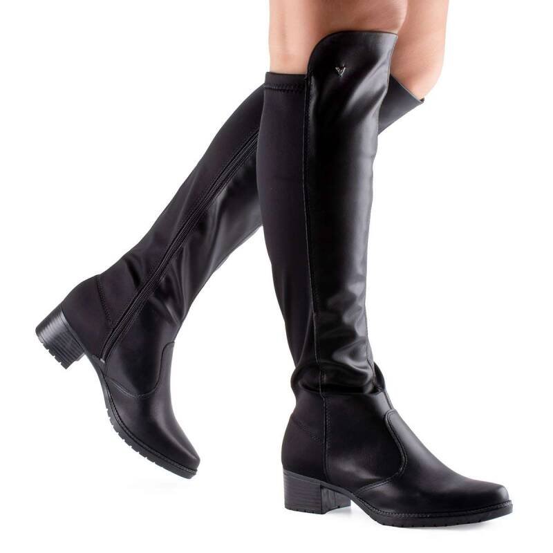 Bota Mississipi Cano Longo - Feminina - Preto Preto 6
