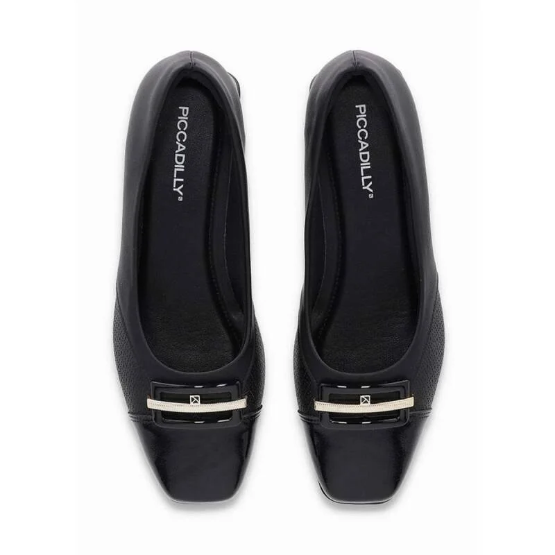 Sapato Piccadilly Casual - Feminino - Preto Preto 3