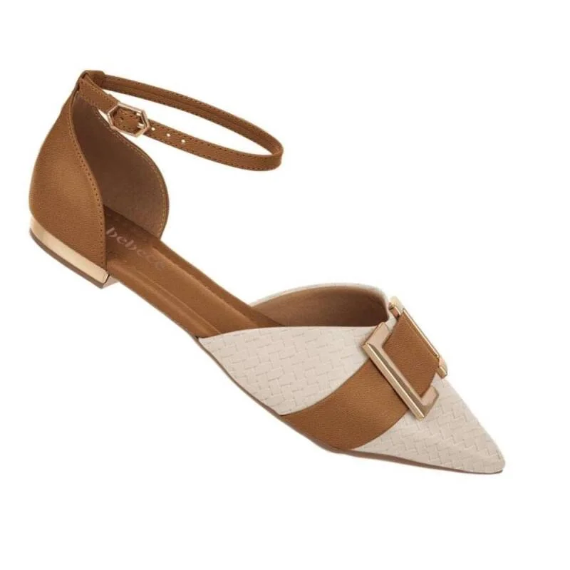Sapato Bebecê Slingback - Feminino - Marrom Marrom 3
