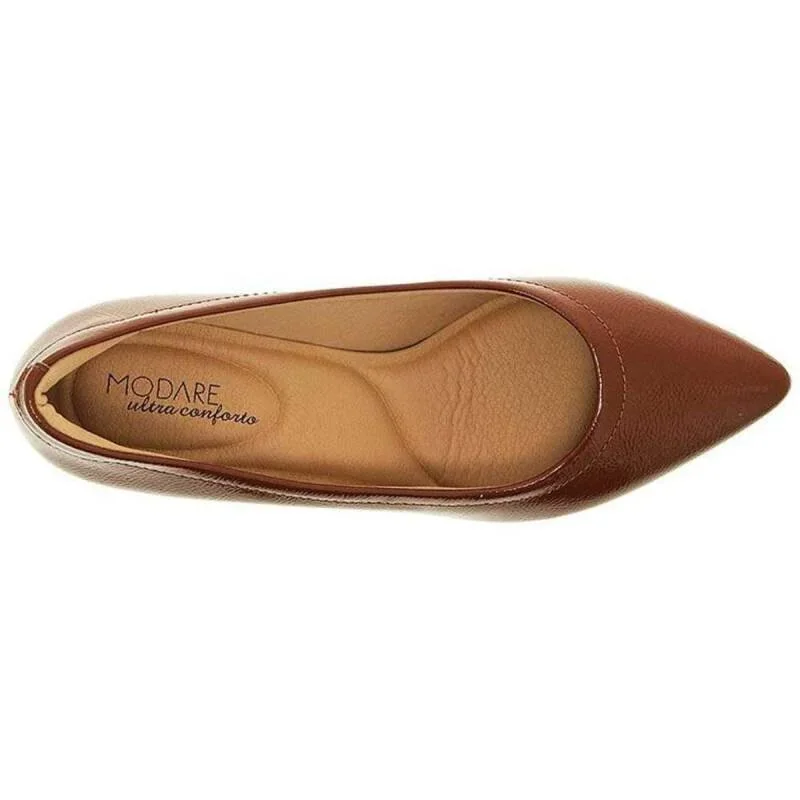 Sapato Modare Verniz Salto Bloco - Feminino - Marrom Marrom 2
