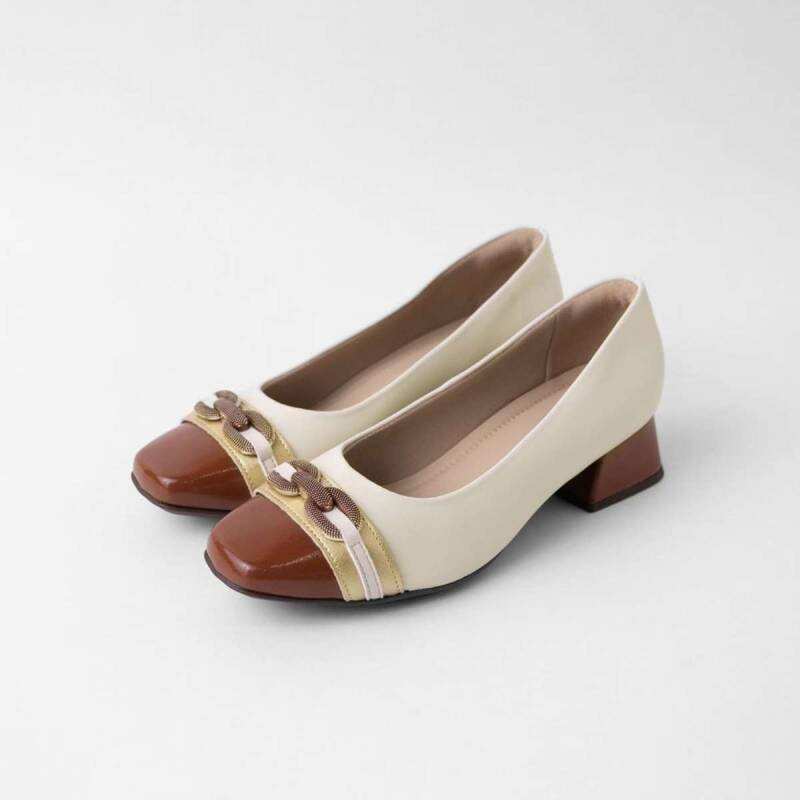 Sapato Piccadilly Scarpin Salto Médio - Feminina - Branco o Branco Off 2