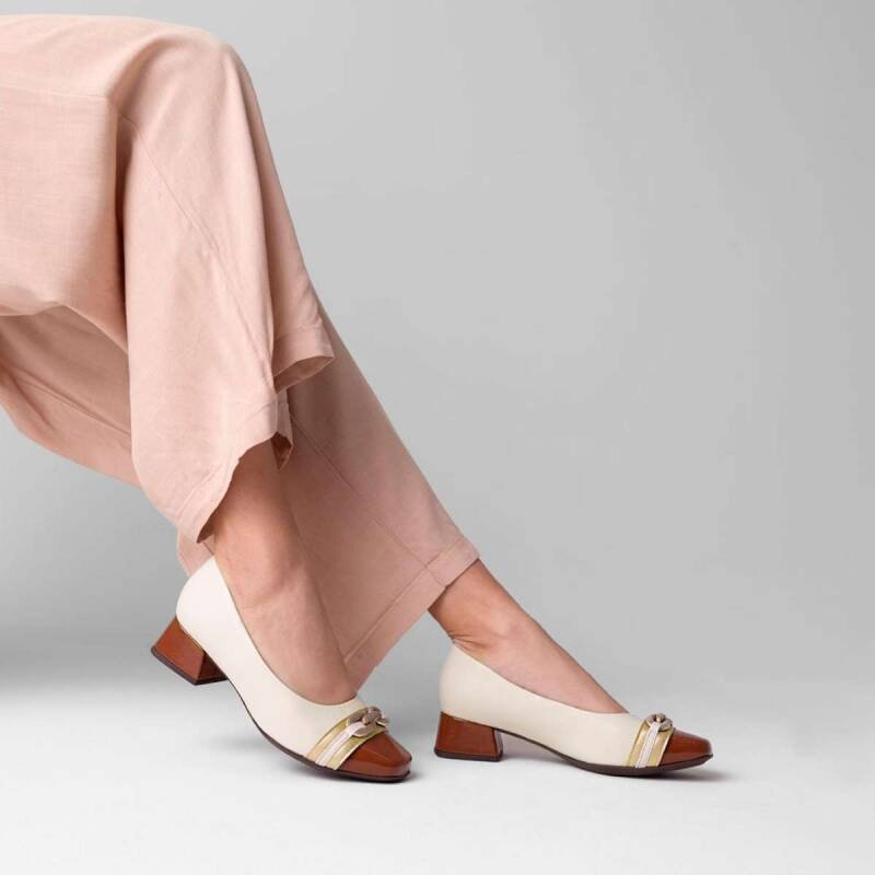 Sapato Piccadilly Scarpin Salto Médio - Feminina - Branco o Branco Off 5