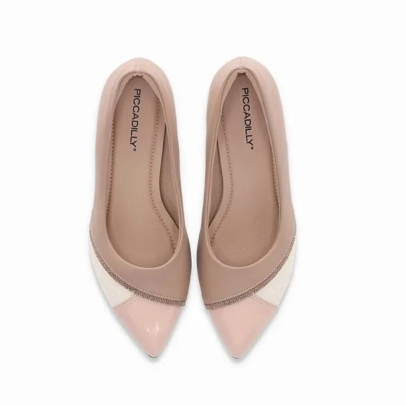 Sapato Piccadilly Casual Salto Médio - Feminino - Nude Nude 3