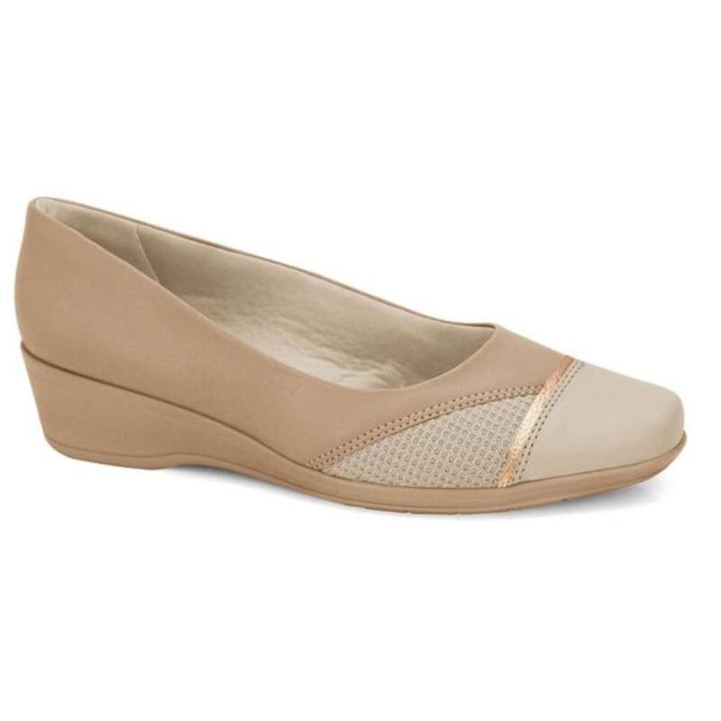 Sapatilha Comfortflex Anabela Almond - Feminina - Bege Bege 2