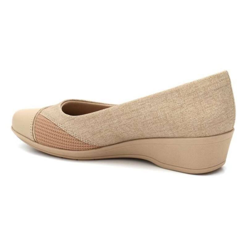 Sapatilha Comfortflex Anabela Almond - Feminina - Bege Bege 3