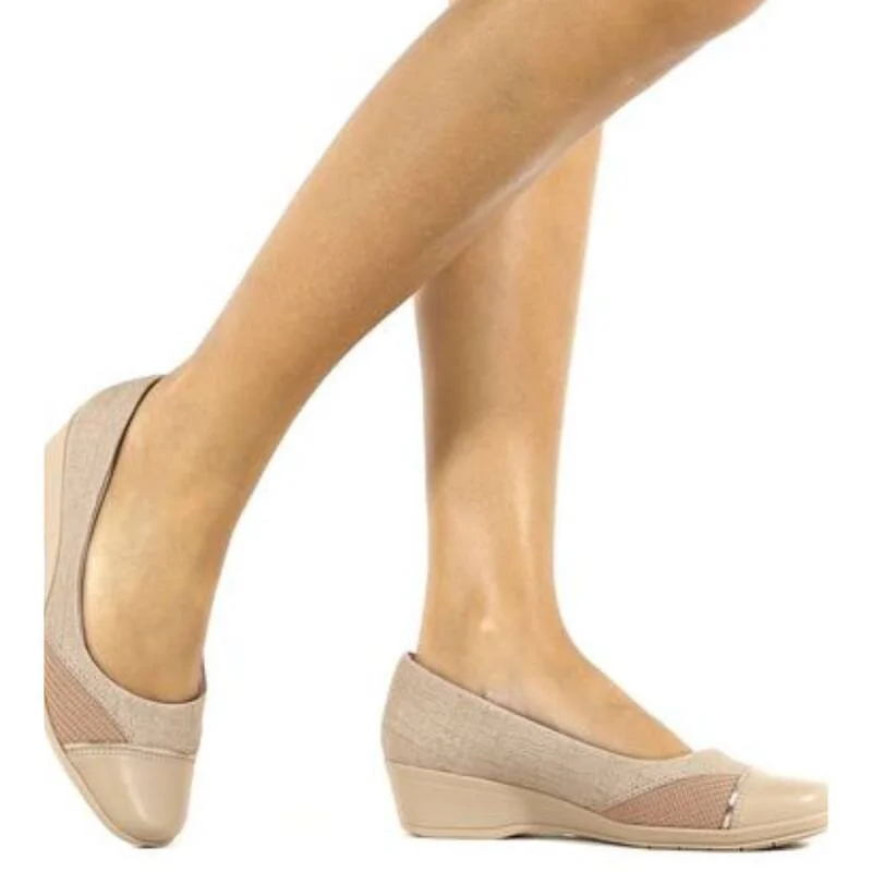 Sapatilha Comfortflex Anabela Almond - Feminina - Bege Bege 4