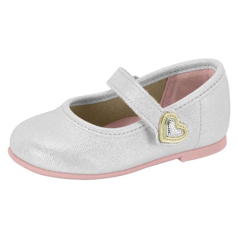 Sapatilha Molekinha Bebe Casual - Infantil - Prata Prata 2