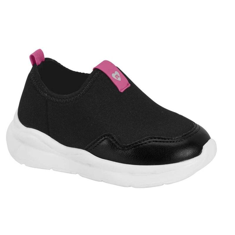 Tenis Molekinha Slip On Casual - Infantil - Preto Preto 1