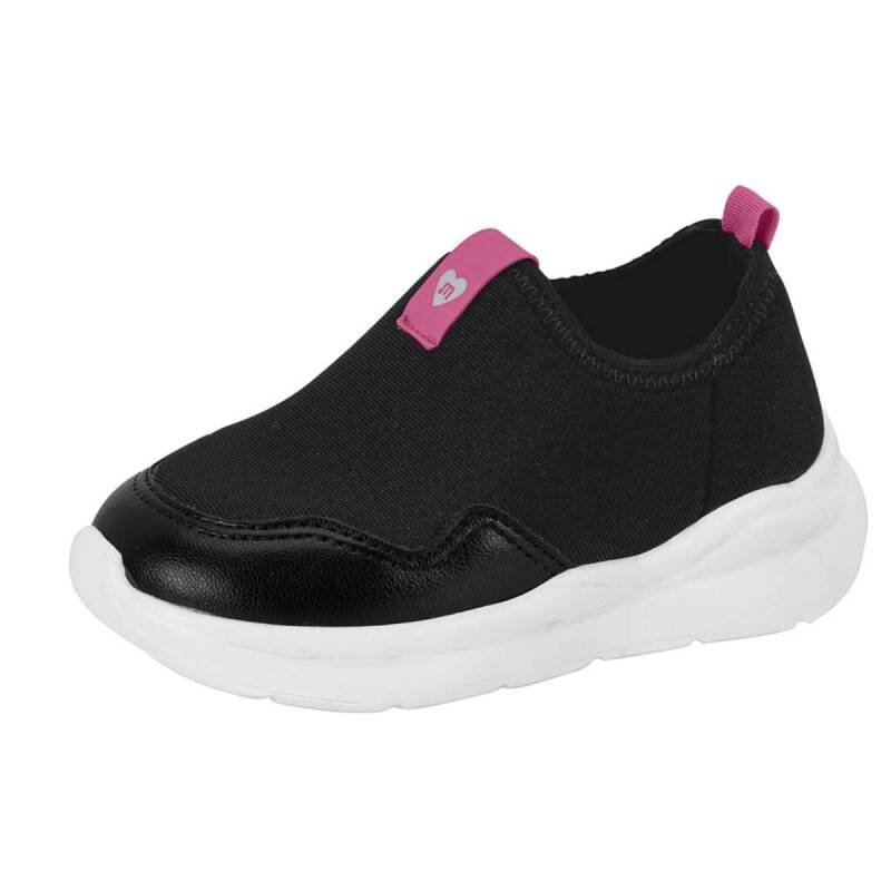 Tenis Molekinha Slip On Casual - Infantil - Preto Preto 2