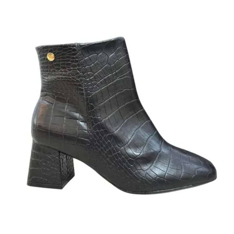 Bota Vizzano Salto Bloco - Feminina - Preto Preto 2
