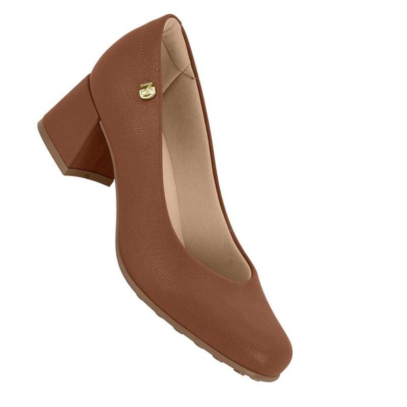 Sapato Modare Salto Médio Grosso - Feminino - Marrom Marrom 3