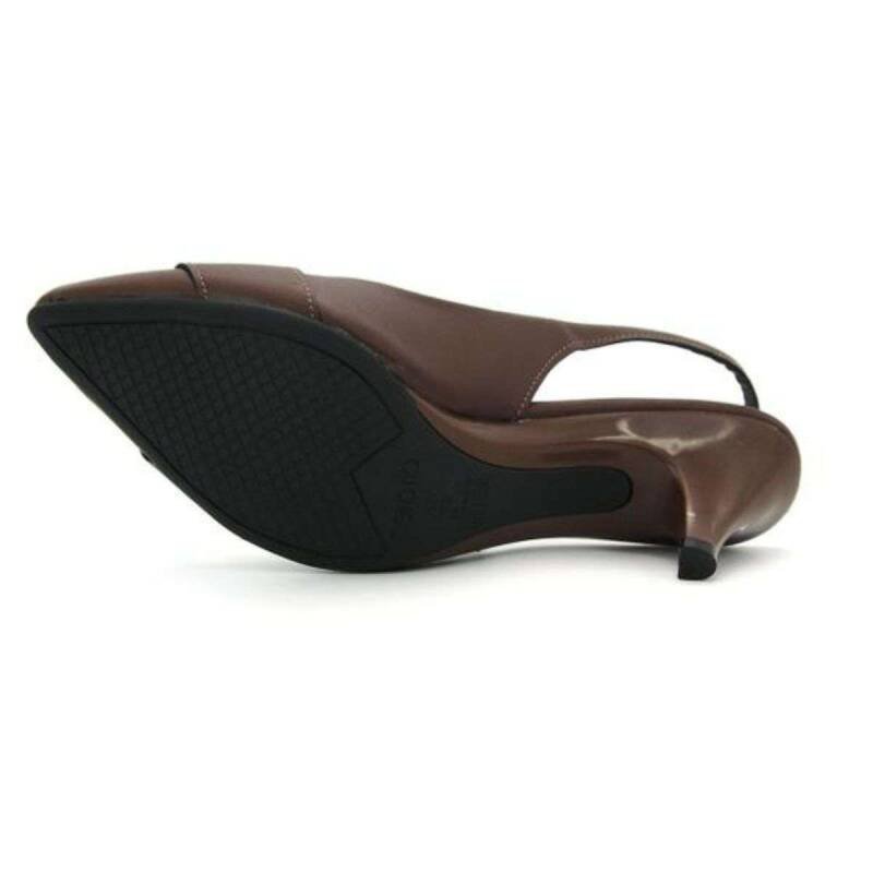 Scarpin Beira Rio Slingback Fivela - Feminino Marrom 4