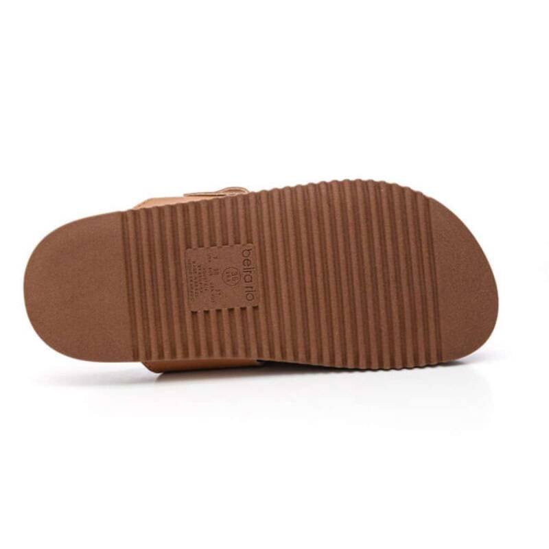 Sandalia Beira Rio Papete Dedo Anel Com Pedrarias  - Feminin Camel 4