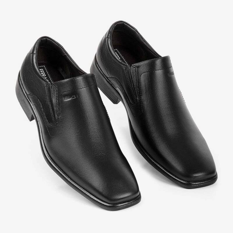 Sapato Ferracini Casual Melink - Masculino - Preto Preto 2