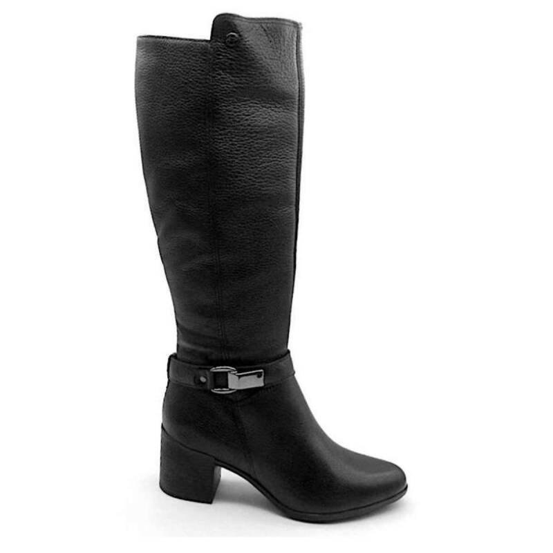 Bota Bottero Cano Longo Montaria de Couro - Feminina Preto 2